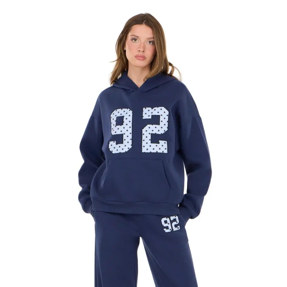 Forever 21 oversized hoodie w/ screens and rhinestones, Casual, Long Sleeve, Pullover, Sweatshirts, Tops, Women, Longsleeves, Screen Print, Graphic Clothing
