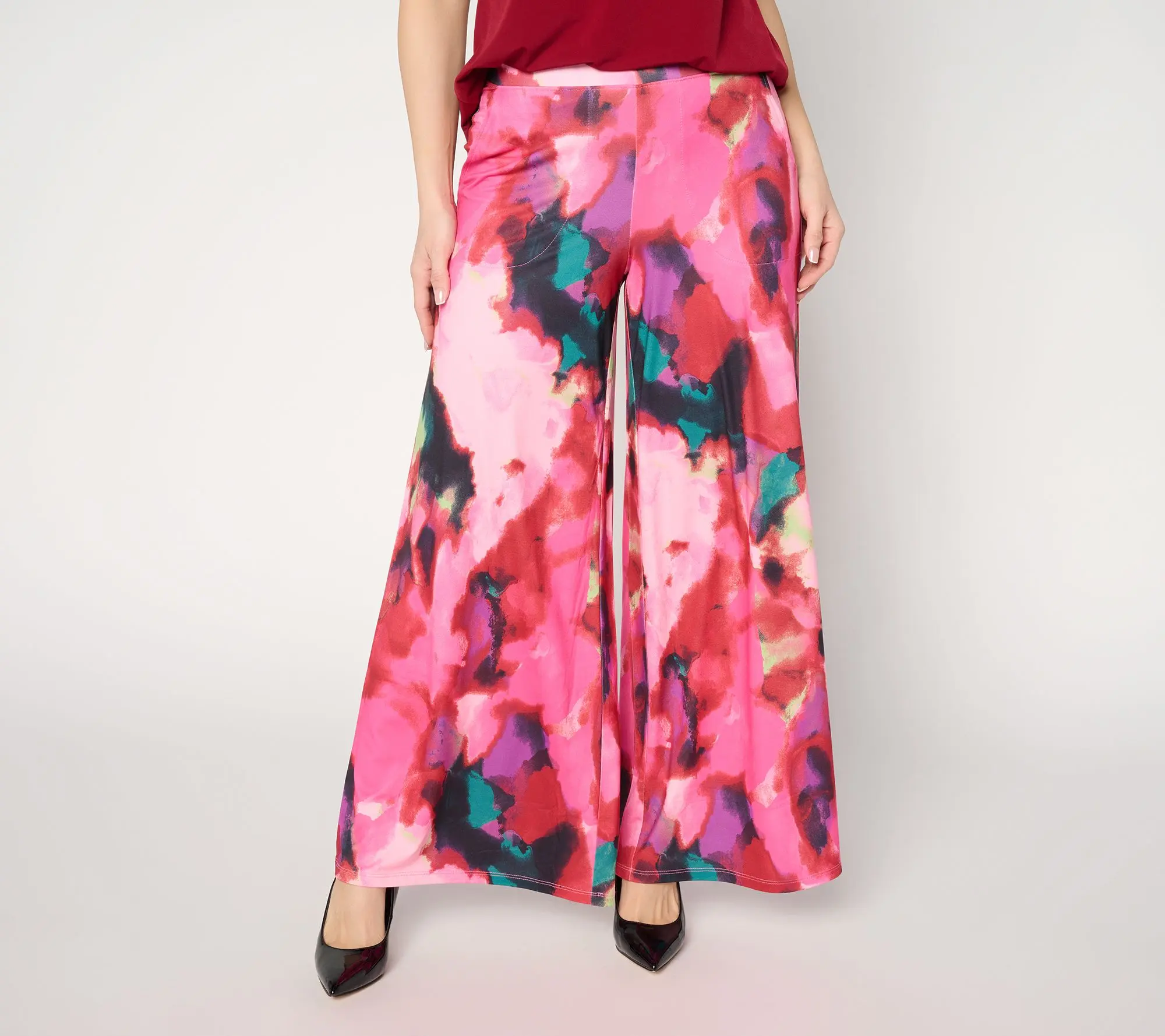 Mally Roncal Regular Wide Leg Feather Knit Pant