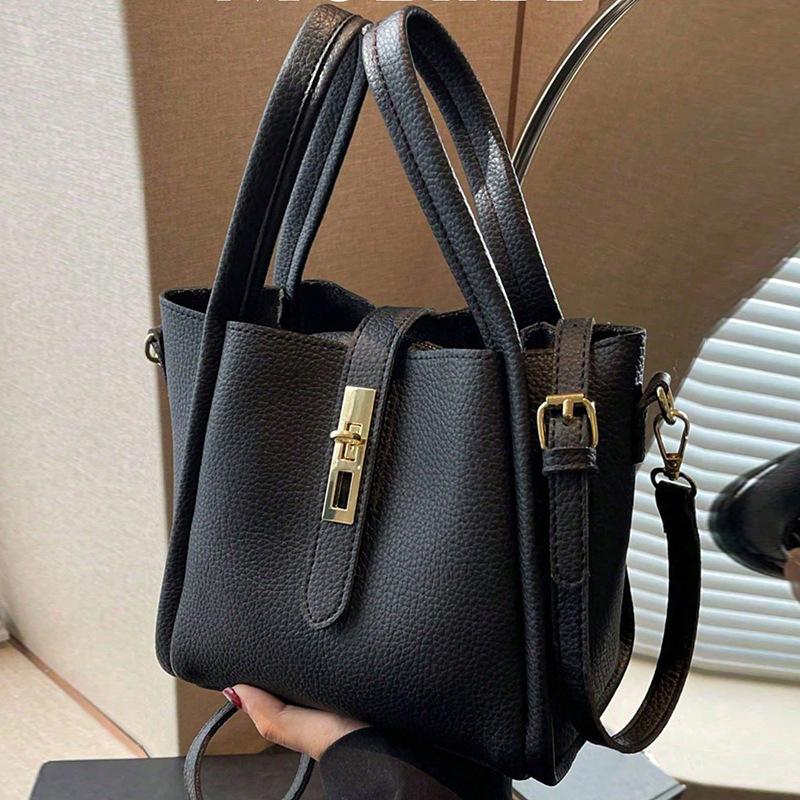 2026 Women's Elegant Solid Color Handbag, Fashion Leather Shoulder Bag for Daily Used, Casual Trendy Versatile High-quality Commuting Bag, Girl Fashionable Bag, Tote Satchel PU 2026 Women's Elegant Solid Color Handbag, Fashion Leather Shoulder Bag for Daily Used, Casual Trendy Versatile High-quality Commuting Bag, Girl Fashionable Bag, Tote Satchel PU