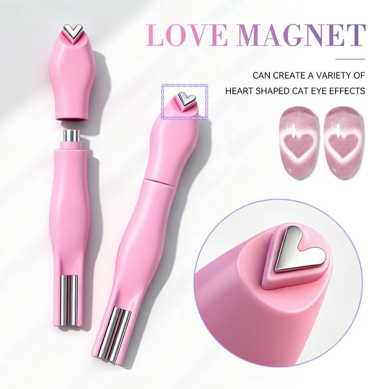 3 in 1 Nail Magnet Tool, Upgraded Nail Magnet Pens, Multi-Function Magnet Stick 3D Magnetic Cat Eye Gel Polish Nail Art, for Salon, Studio or Home