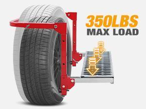 Nilight Folding Heavy Duty Tire Step for Truck SUV and RV, Non-Slip Steel Surface, Adjustable to Fit Tire from 10” to 15” Rated up to 350 Lbs,Easy to Install and Adjust Red Maximum Weight Capacity Portable