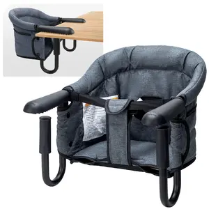 Hook on High Chair for Baby & Toddler 6-36 Months – Portable & Foldable Clip on Baby Seat for Table, Travel and Famliy Events with Carry Bag lulunemo