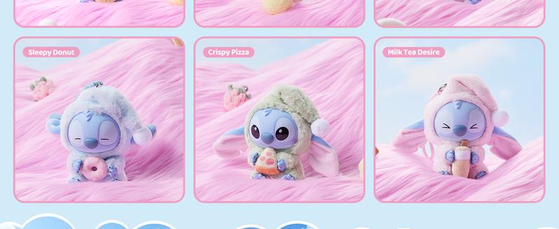 Disney Stitch Themed Plush and Vinyl Keychain Blind Box Must Eat Even When Tired Ideal for Bag Decoration Collecting and Adding a Touch of Whimsy Holiday Gift Birthday Gift Valentine's Day gift