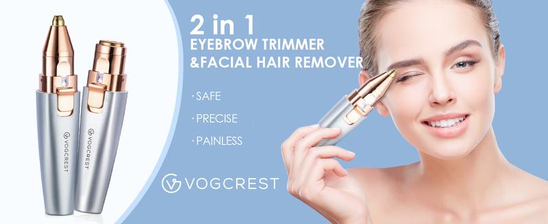 Eyebrow Facial Trimmer: 2 in1 Rechargeable Facial Hair Removal and Eyebrow Electric Shaver - Face Lips Body Painless Facial Razor Daily Comfort