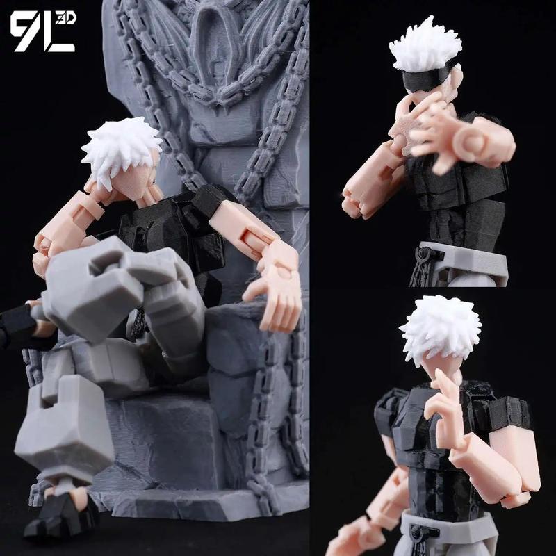 9L3D Printed Anime Jujutsu Kaisen Sukuna Yuji Yuta Satoru Gojo Lucky Dummy 13 Movable Shapeshift Action Figures Mannequin