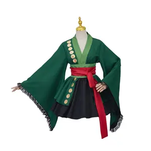 Zoro Women’s Cosplay Costume – One Piece Anime Kimono Dress Set