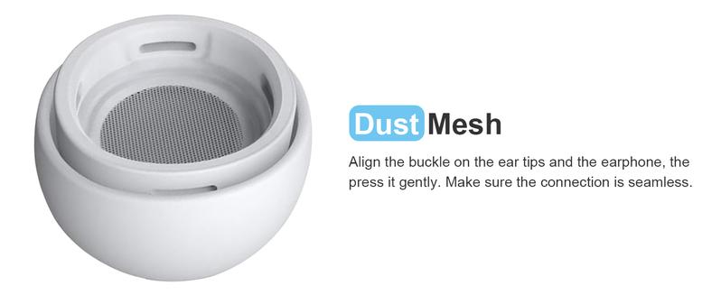 6 Pairs Replacement Ear Tips for AirPods Pro and AirPods Pro 2nd Generation with Noise Reduction Hole, Silicone Earbuds Tips