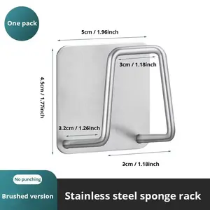 1Pc Stainless Steel Sink Sponge Rack for Sponge Steel Wire Ball Draining Paste the Inner Wall of the Sink Kitchen Supplies other