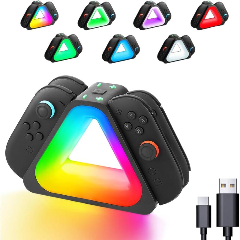 Dock for Nintendos 2, 2 Joycons Dock for 4 Joycon,Joycons Charger Stand Station with LED Indication and USB Type-C Charger Dock for Nintendos 2, 2 Joycons Dock for 4 Joycon,Joycons Charger Stand Station with LED Indication and USB Type-C Charger