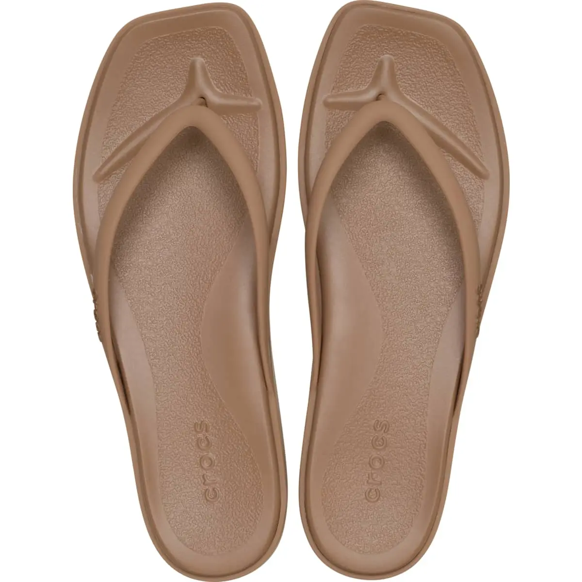 Crocs Women's Miami Square Toe Flip Flops, Summer Sandals