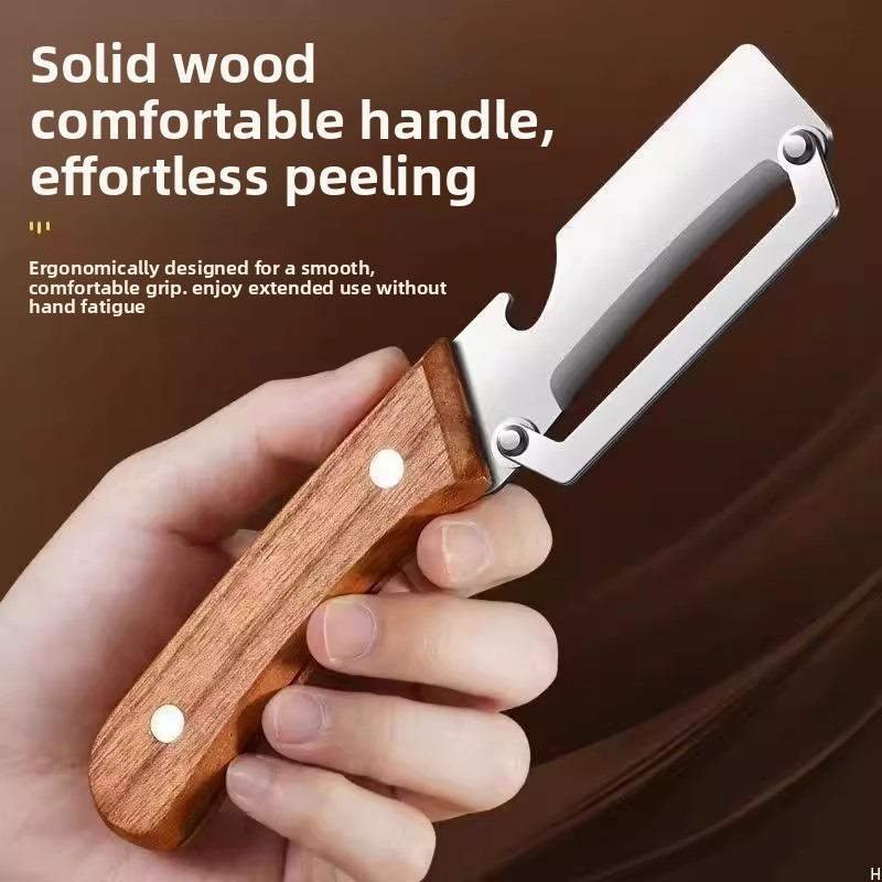 2PCS Kitchen Multi-Function Stainless Steel Thickened Fruit Peeler Knife for Sugar Cane and Pineapple Skin Removal Special Tool L103