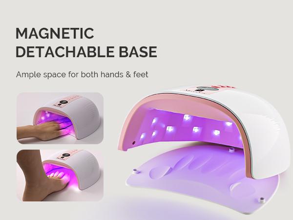 MelodySusie UV LED Curing Nail Lamp, P-PLUS30G Rechargeable Cordless Nail Light for Gel Polish  for Salon & Home Use Nail Art, TikTokShopBlackFriday Nail Dryer Lamp Pink