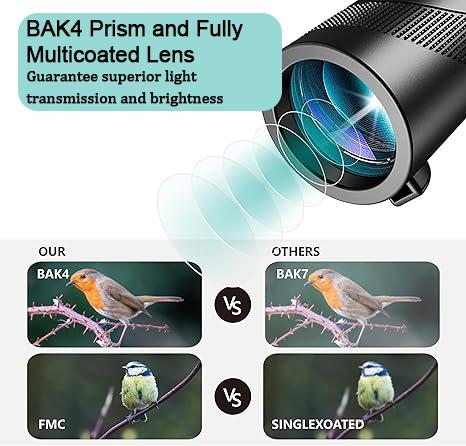 【Black Friday Deals】2025 Latest 80x100 Monocular Telescope for Cell Phone Photos Outdoor Compact Water-Resistant Cold Send Triangle Bracket Distant Views at Your Fingertips Zoom in with your phone to get a full view Compact Sturdy Powerful Telescope