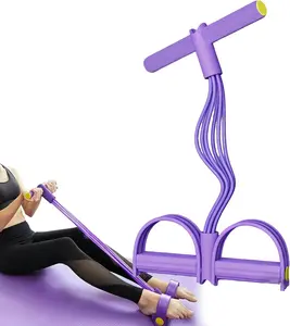 Fashion Puller 8 Tube Exerciser, 8 Tube Pedal Resistance Device, Detachable and Adjustable Pedal Resistance Device, Resistance Band with Handle, Tension Rope for Abdomen, Waist, Arm, Leg