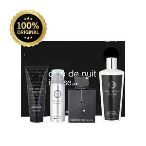 Armaf Club de Nuit Intense Men 4PC Gift Set for Men (3.6 Oz EDT + 1.7 Oz Perfume Body Spray + 3.4 Oz Shower Gel + 8.4 Oz Shampoo) Bodycare Scented Set