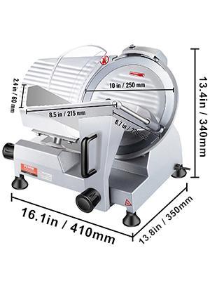 VEVOR 240W Commercial Meat Slicer, Electric Deli Food Slicer, 10" Carbon Steel Blade Electric Food Slicer, 350-400RPM Meat Slicer, 0 - 0.47 inch Thickness Adjustable for Commercial and Home Use VEVOR 240W Commercial Meat Slicer, Electric Deli Food Slicer, 10" Carbon Steel Blade Electric Food Slicer, 350-400RPM Meat Slicer, 0 - 0.47 inch Thickness Adjustable for Commercial and Home Use