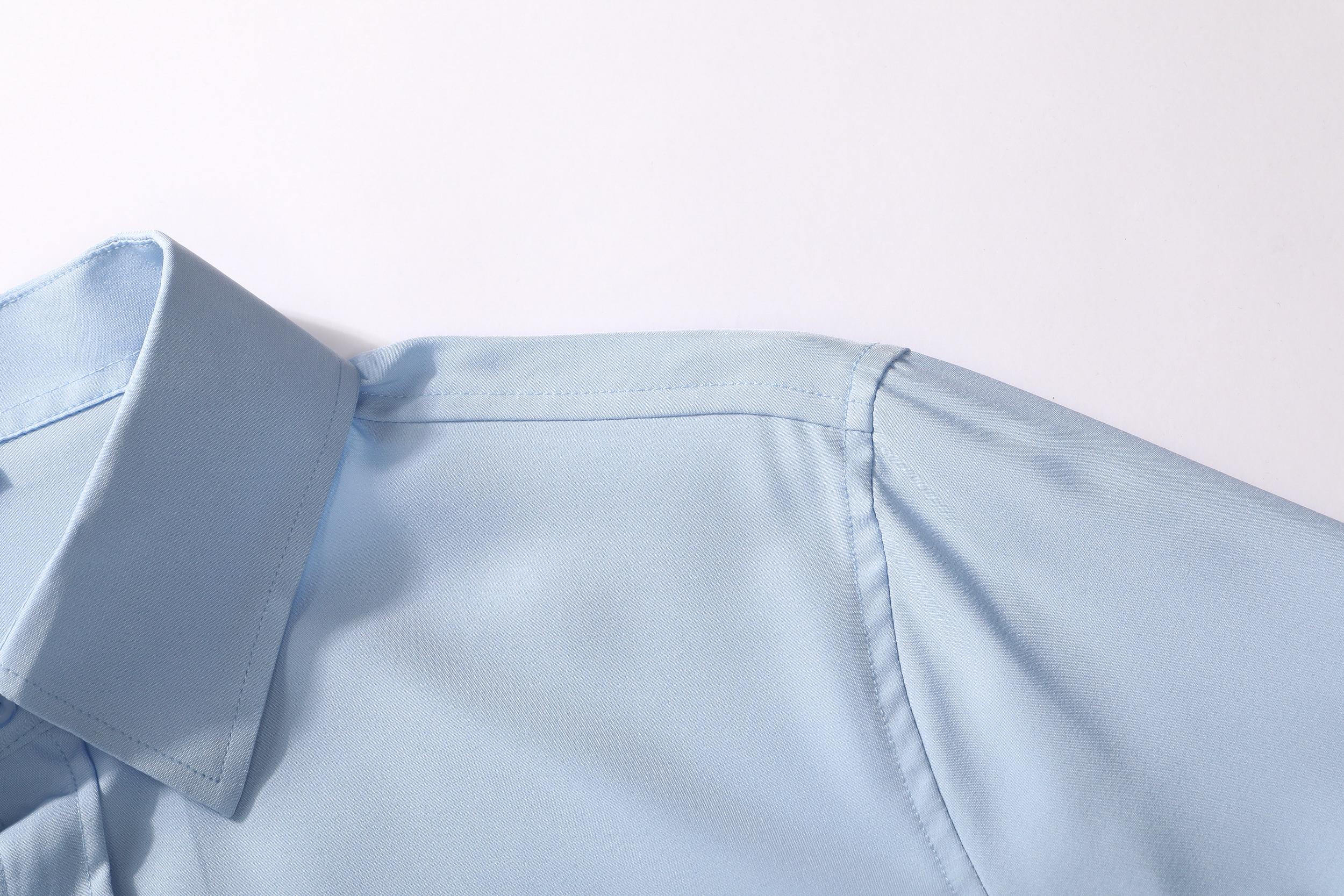 Men's long-sleeved dress shirt, modern slim-fit version, wrinkle-proof casual business button-down shirt, suitable for work commuting lining, basic style, men's top