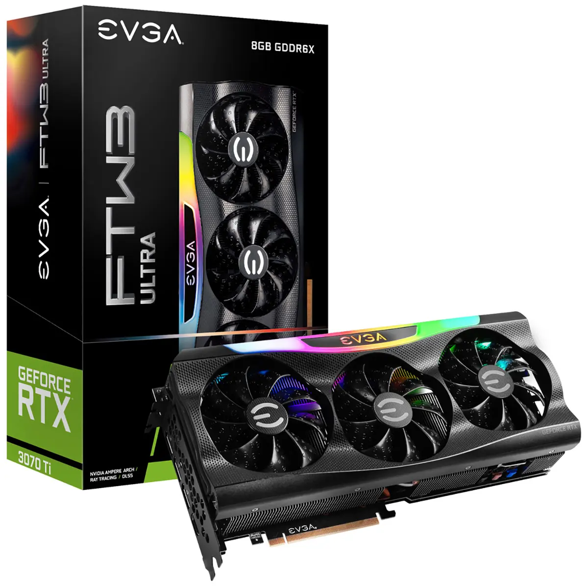 EVGA GeForce RTX 3070 Ti FTW3 Ultra Gaming 8GB GDDR6X Graphics Card, PCI Express 4.0