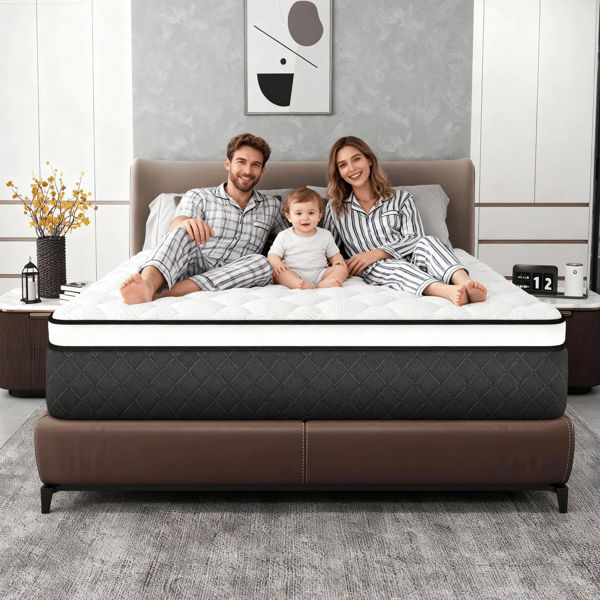 Twin/Full/Queen/King 12/14 Inch, Gel Memory Foam Hybrid Mattress,Pocket Spring Box Mattress, Fiberglass Free,Medium Firmness, CertiPUR Certified jelly bed mattress queen size mattress colchones para cama mattresses bed mattress