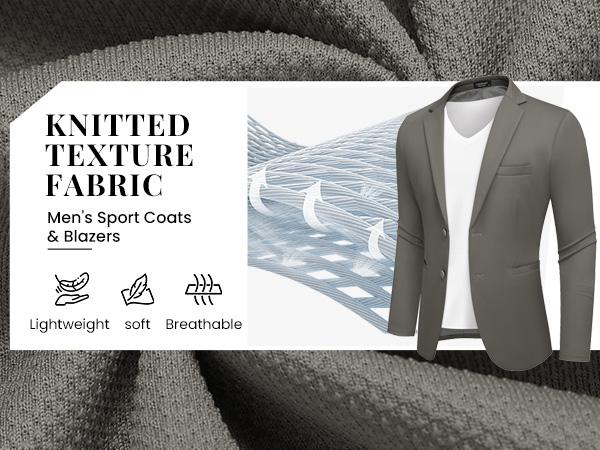 COOFANDY Men's Casual Blazer Slim Fit Suit Jackets Two Button Lightweight Knit Sport Coat Menswear Long Sleeve Breathable Fashion COOFANDY Men's Casual Blazer Slim Fit Suit Jackets Two Button Lightweight Knit Sport Coat Menswear Long Sleeve Breathable Fashion