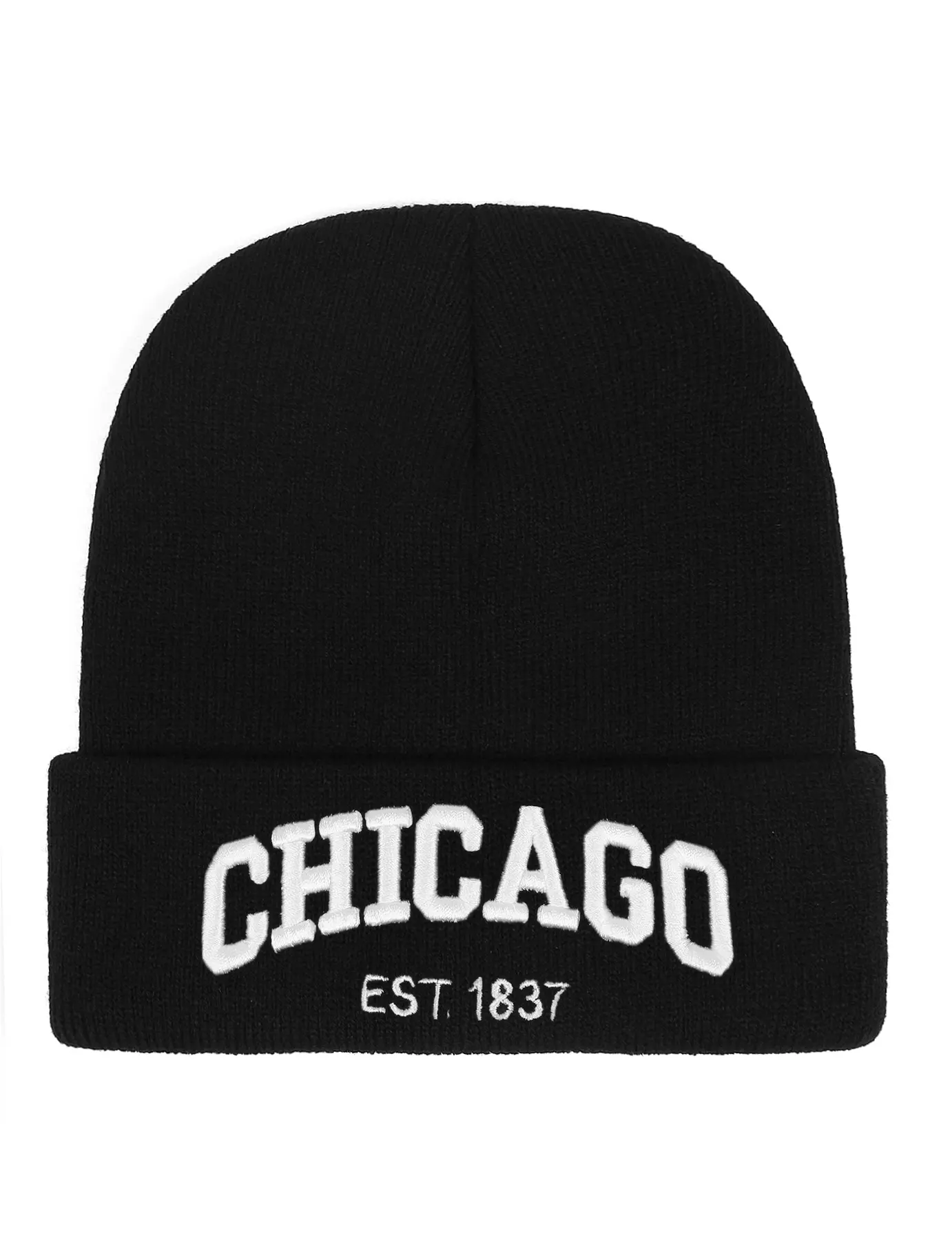 2025 Simple and Fashionable New Knitted Hat CHICAGO1837 Embroidered Skeleton Hat Street Creative Hip Hop Skateboarding Hat Autumn and Winter Outdoor Sports Windproof Hat Daily Commuting Decorative Hat Unisex Casual Unlimited Hat Bean Hat Hat Beanie