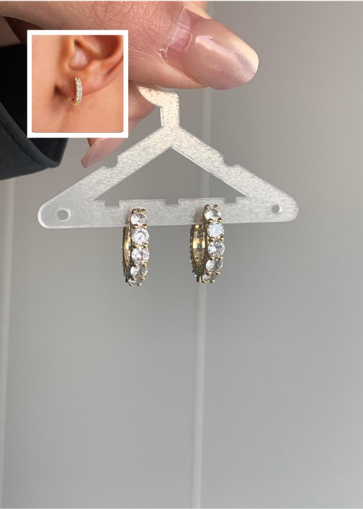 KINHOPI Gold Hoop Earrings for Big Ear Men Cartilage Huggie Simple Lightweight Valentine's Day Gift