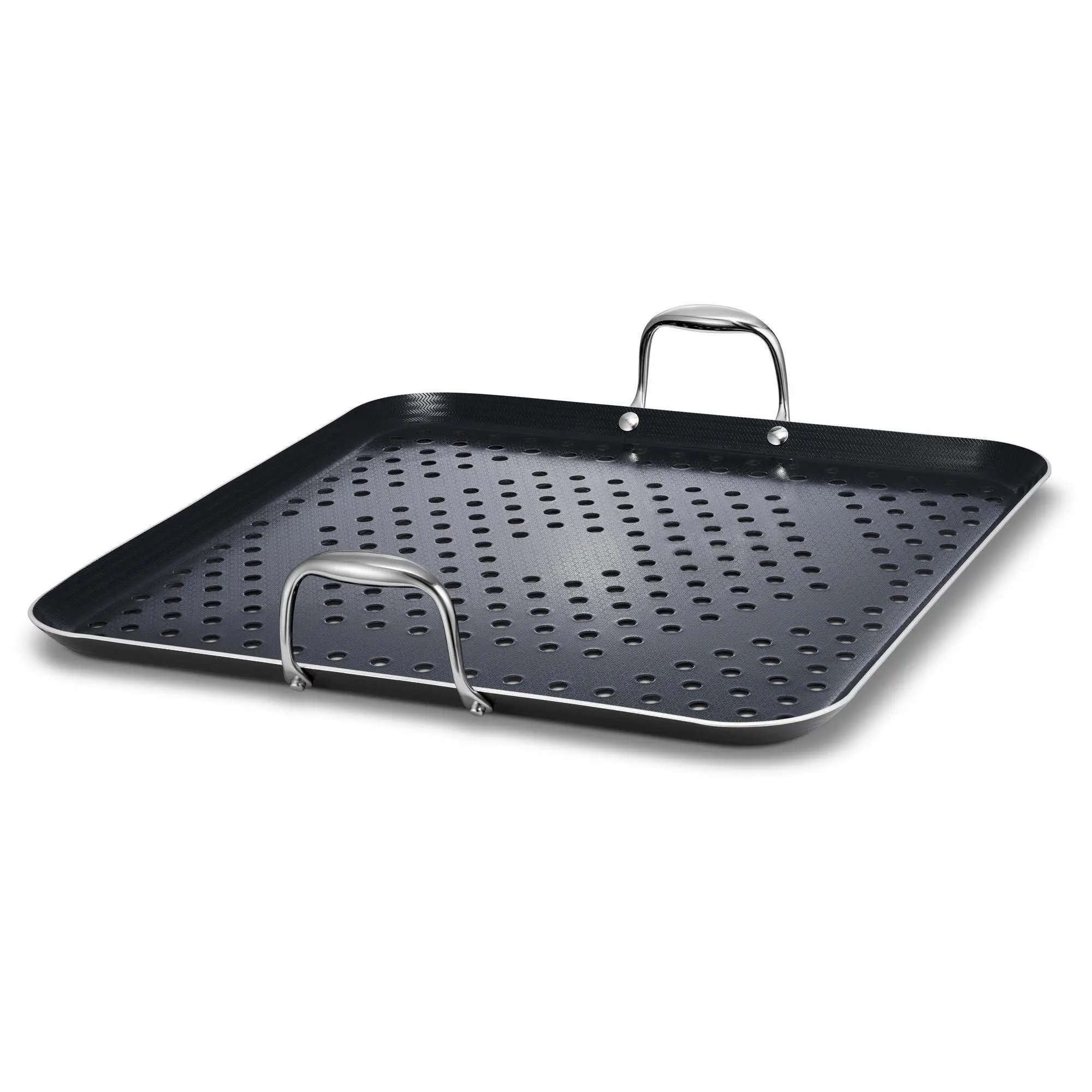 HexClad 16" Hybrid Nonstick BBQ Grill Topper, Dishwasher-Friendly, BBQ and Oven-Safe Up to 900°F