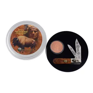 Micheal Prater Hen&Rooster Buffalo Barlow Copper Coin