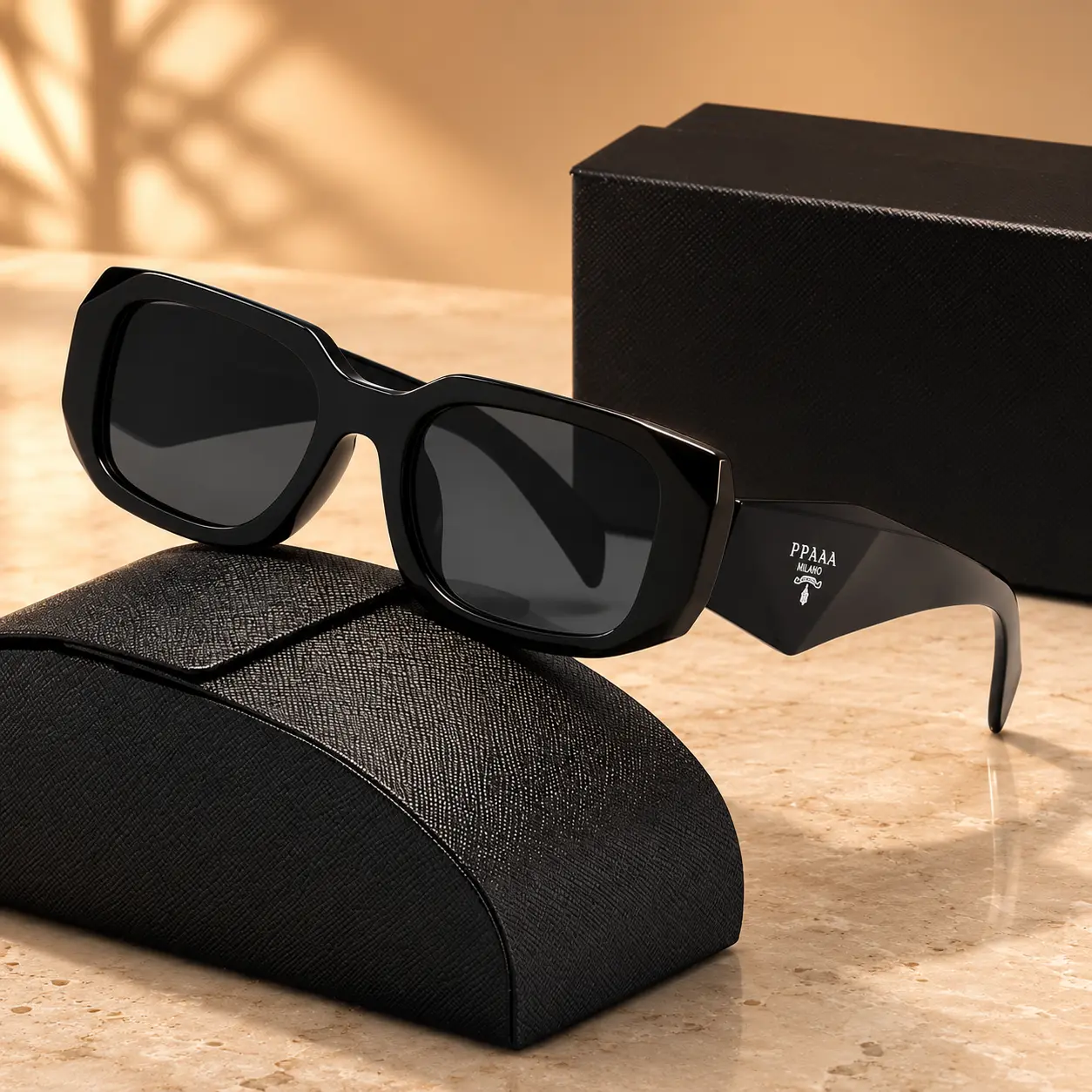 Trendy Chunky Square Sunglasses for Women & Men – Retro Thick Frame UV Protection Street Style Shades