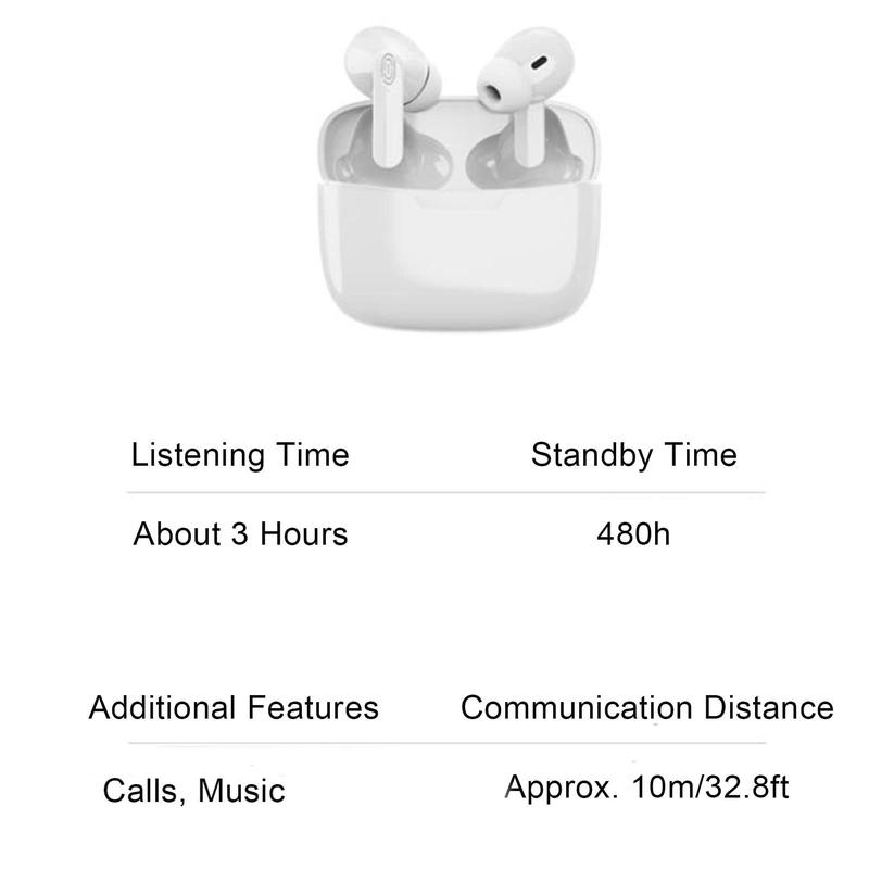 [Daruly] Earbuds Bluetooth Headphone Sport, Waterproof and sweatproof, Ear Buds with Earhook Deep Bass,Communication Distance: Approx. 10m/32.8ft