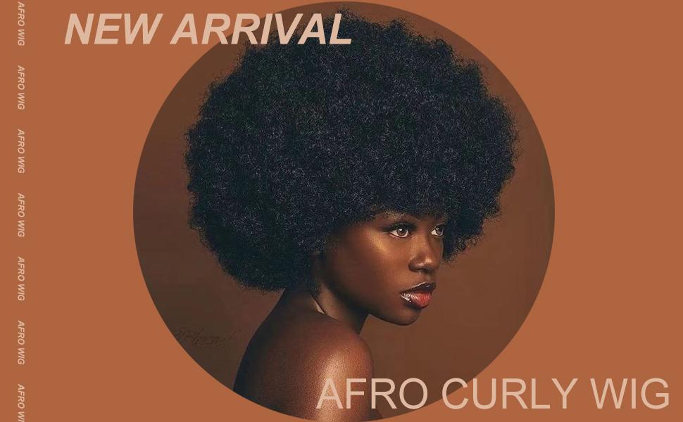 【2025 Super Deal】Clicli Glueless Wear Go Wig Short Afro Curly Human Hair Wigs for Black Women Cosplay Wigs 70s Puff Wig with Bangs