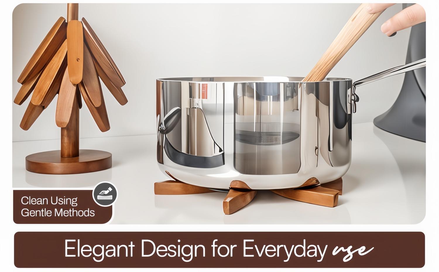 Natural Tree Trivet Set - 4 Wooden Trivets & 1 Stand - Heat-Resistant Foldable Design - Durable & High-Quality Solid Wood - Ideal for Hot Dishes, Pots, Bowls, Teapots - Kitchenware & Tableware Coasters Natural Tree Trivet Set - 4 Wooden Trivets & 1 Stand - Heat-Resistant Foldable Design - Durable & High-Quality Solid Wood - Ideal for Hot Dishes, Pots, Bowls, Teapots - Kitchenware & Tableware Coasters