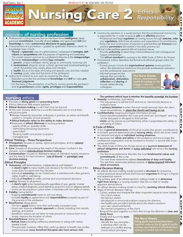 BarCharts- Inc. 9781423208600 Nursing Care 2