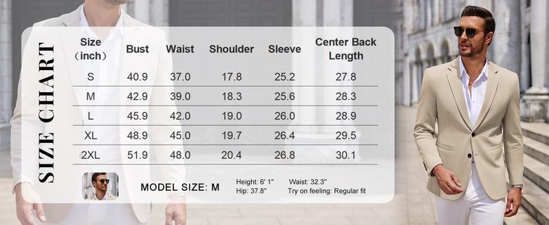 COOFANDY Men's Blazer Casual Knit Blazer Two Button Lightweight Sport Coats Suit Jacket