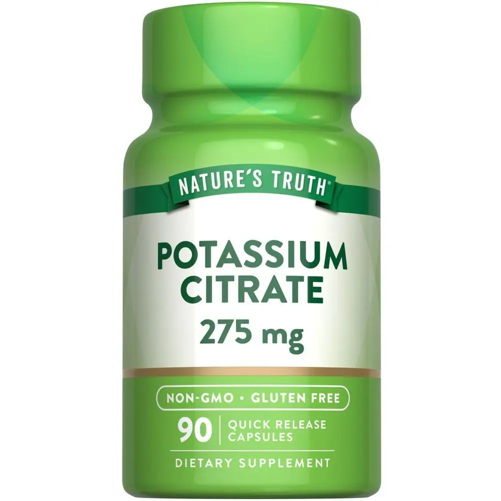 Nature's Truth Potassium Citrate 275 mg - 90 Quick Release Capsules - Non-GMO & Gluten Free