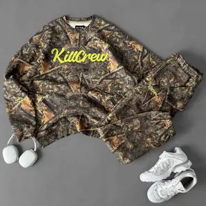 Kill Crew Oversized Lux "Script" Camo Crew Neck, Sweatshirt & Sweatpants