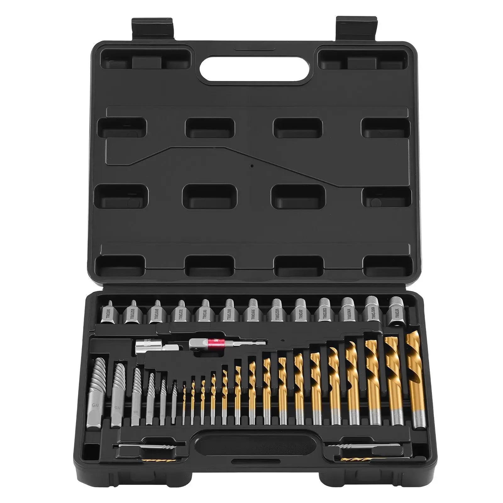 VEVOR Heavy Duty Screw Extractor Tool Kit Set, 41-Piece with Screwdriver Drill Bits, 2 Adapters & Mechanic Tool Box, Cr-Mo Steel for DIY Maintenance, Gift for Brother & Dad Gadgets ("Dad Can Fix It" Essential), Father's Day, 13 Multi-Spline Extractors
