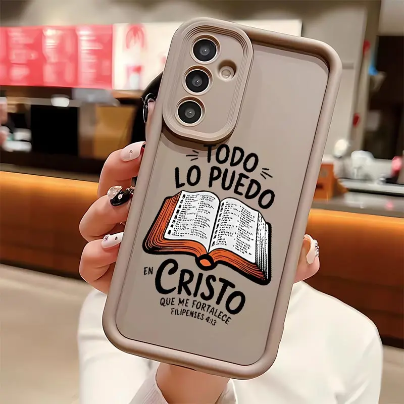 Bible Verse Aesthetic Christian Soft Silicone Phone Case For Galaxy S26Ultra/S25Edge/S24fe/S23/S22/S21Plus/A13/A14/A15/A16/A17/A33/A34/A35/A36/A52/A53/A54/NOTE20 Drop Protection|Full Camera Protection|Anti-Scratch|Non-Slip|Perfect Birthday Gift for Her