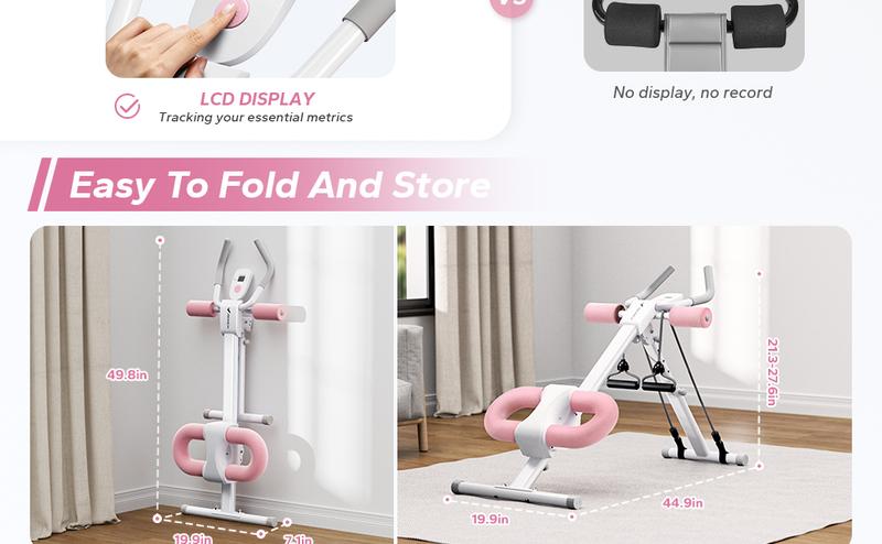 （Live Only）Special Link for Flash sale Merach Adjustable Ab Trainer Machine with LCD Monitor, Foldable Ab Exercise Machine for abs, Arm, Leg, Buttocks Shaper, Core & Ab Trainer at Home Gym,  Workout Equipment, TikTokShopBlackFriday