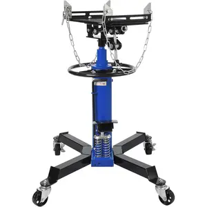 Transmission Jack, 1100 Lbs 2-Stage Telescoping Hydraulic Transmission Stand, High Lift Transmission Hoist with Foot Pedal & 360° Swivel Wheels for Garage/Shop Auto Repair
