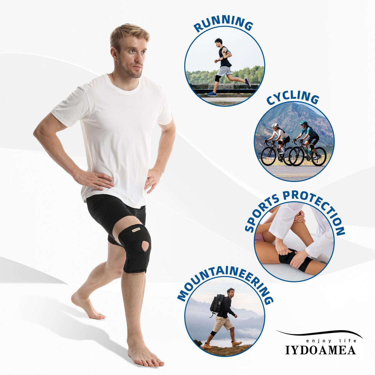 IYDoaMea 1 PC Plus Size (7XL 300LB) Knee Compression Wrap Brace (Order A Size Up), Breathable Adjustable Knee Brace For Men And Women, Knee Brace With Side Stabilizers Leg Supporter Healthcare football accessories Dealsforyoudays