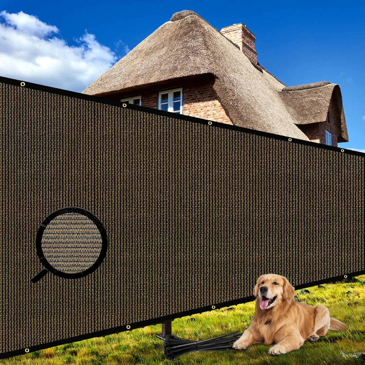 Shade&Beyond Privacy Screen Fence Cover, 170GSM Heavy Duty, 90% Block Fencing Mesh Panel with Brass Grommets, Outdoor Patio Sunshade for Garden, Backyard Decor, Patio Decor Privacy,dealsforyou,summerwins,midyearsale,restock,dealsforyoudays,DFYD