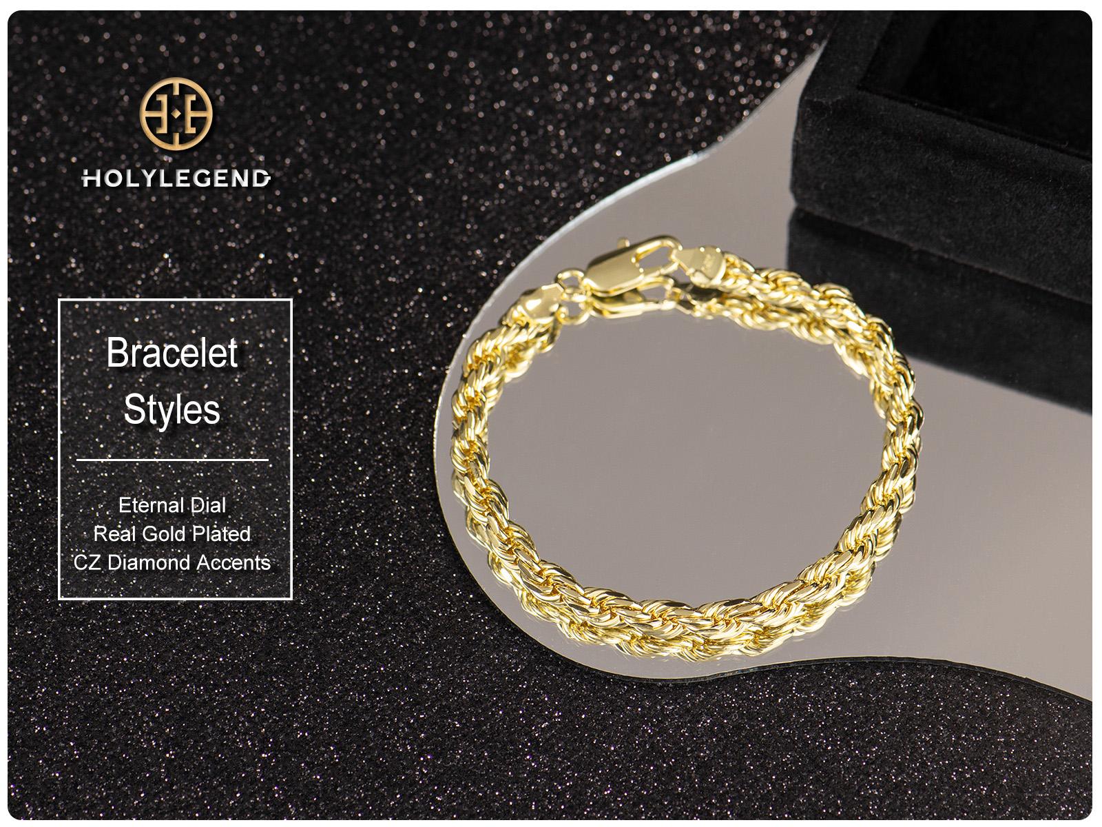 Holylegend 14K Gold-Plated Rope, Figaro, Cuban Concave, Franco, Byzantine Bracelet, Twisted cable bracelet,Elegant jewelry bracelet, 8" Length, 6 mm/8 mm/10 mm Width,Diamond Cut,Father's Day Gift Holylegend 14K Gold-Plated Rope, Figaro, Cuban Concave, Franco, Byzantine Bracelet, Twisted cable bracelet,Elegant jewelry bracelet, 8" Length, 6 mm/8 mm/10 mm Width,Diamond Cut,Father's Day Gift