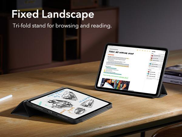 ESR for iPad Pro 11/13 Inch Case M5/M4(2025/2024), iPad Pro 11/13 Case with Fold Stand Cover, Pencil Holder, Removable Magnetic Cover, Vertical Stand, Fully Supports Pencil Pro and Pencil(USB-C), Rebound 360 Series