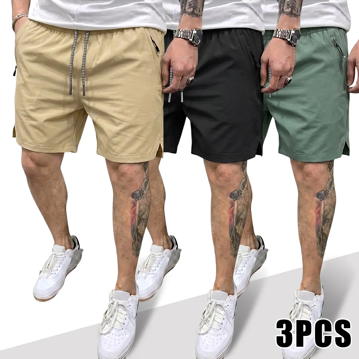 Men's 5" Athletic Fit Quick Dry Active Sports Shorts, Breathable Lightweight Moisture Wicking Fabric, 2 Side Pockets, for Gym, Training - Male Clothing Gym Stuff Running Bottoms, Clothes Products