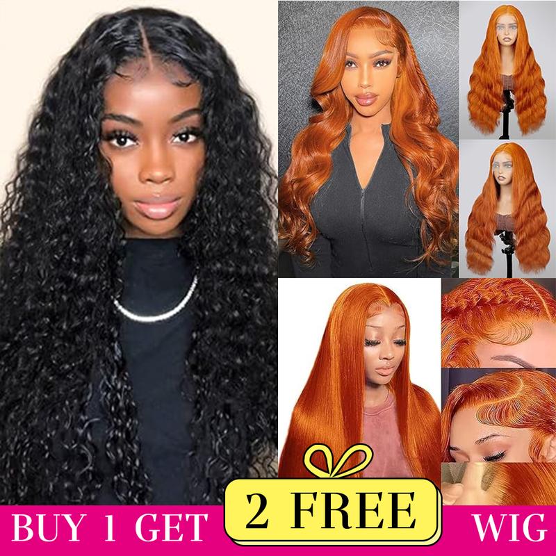 NEW[Combo sale 28"&22"&22"]" buy 1 get 3 wig Deep Wave 13x4 Lace Front Wigs Human Hair 180% Density Human Hair Wigs for Black Women