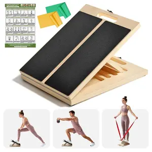 Adjustable Slant Board for Calf Stretching & Squat Wedge Non-Slip Physical Therapy Equipment, Portable Rehab Stretching Board for Flexibility, Recovery & Strength Training