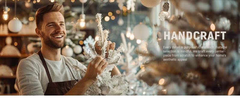 YITAHOME 6/6.5/7.5 FT Artificial Christmas Tree(with Lights), Pre-Decorated Special Style Christmas Tree, for Party, Home Decor