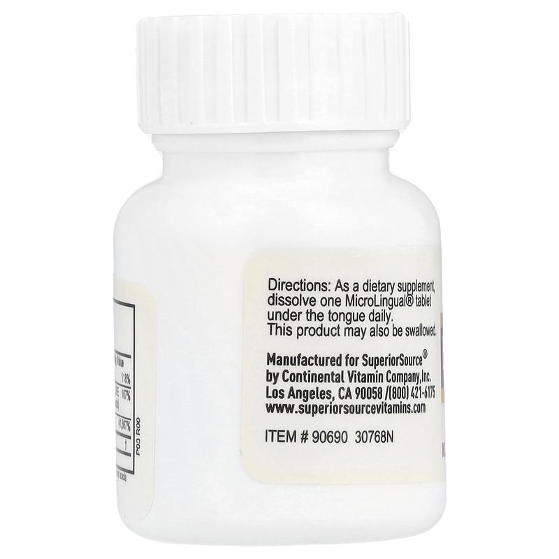 Superior Source Methylcobalamin B-12, B-6 & Folic Acid, 60 MicroLingual® Instant Dissolve Tablets