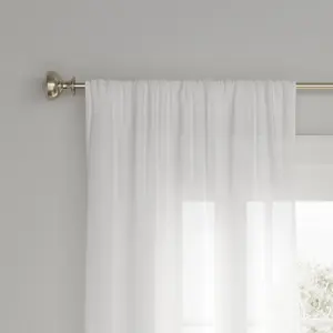 54"x95" Light Filtering Farrah Window Curtain Panel White - Threshold: Sheer, UV Protection, OEKO-TEX Certified
